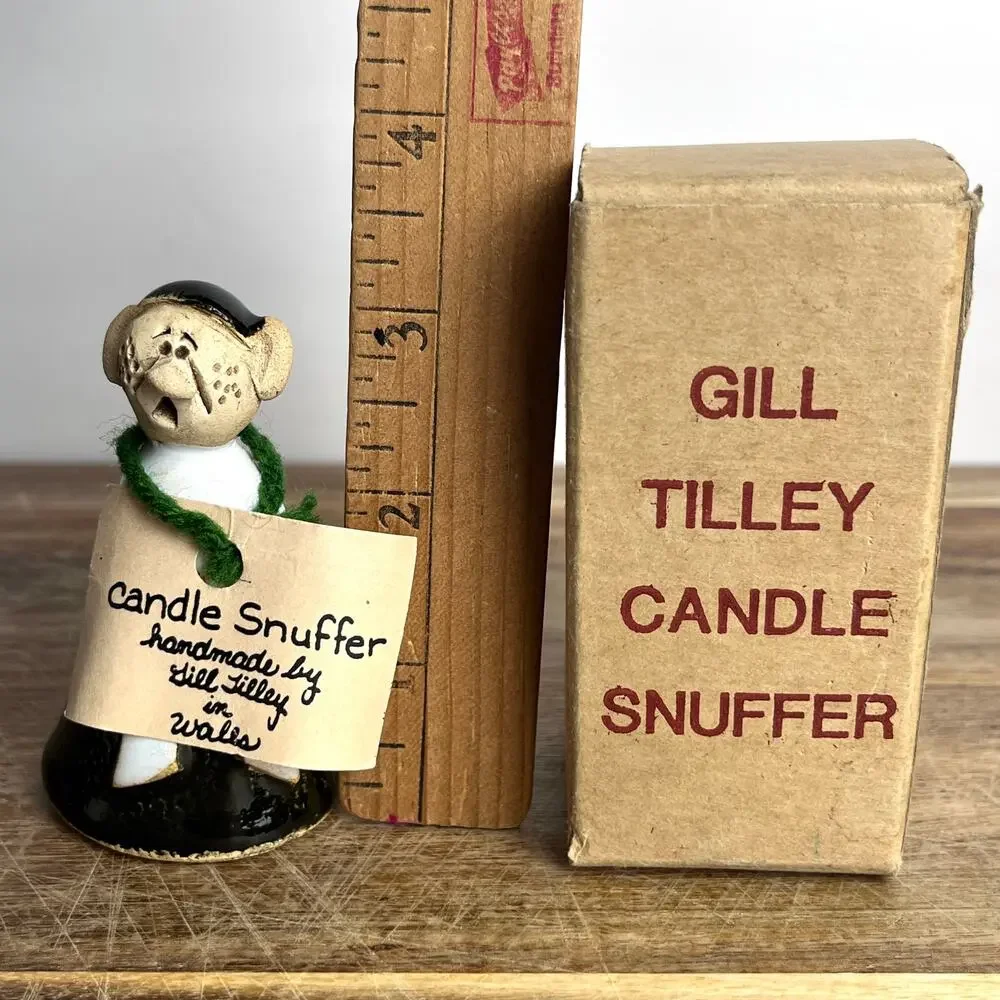 Vintage Handmade Gill Tilley Candle Snuffer Judge Barrister Lawyer Original Box